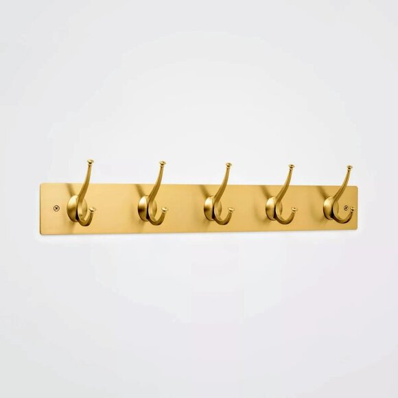 THRESHOLD Gold-tone Hook Rack - Picture 2 of 2
